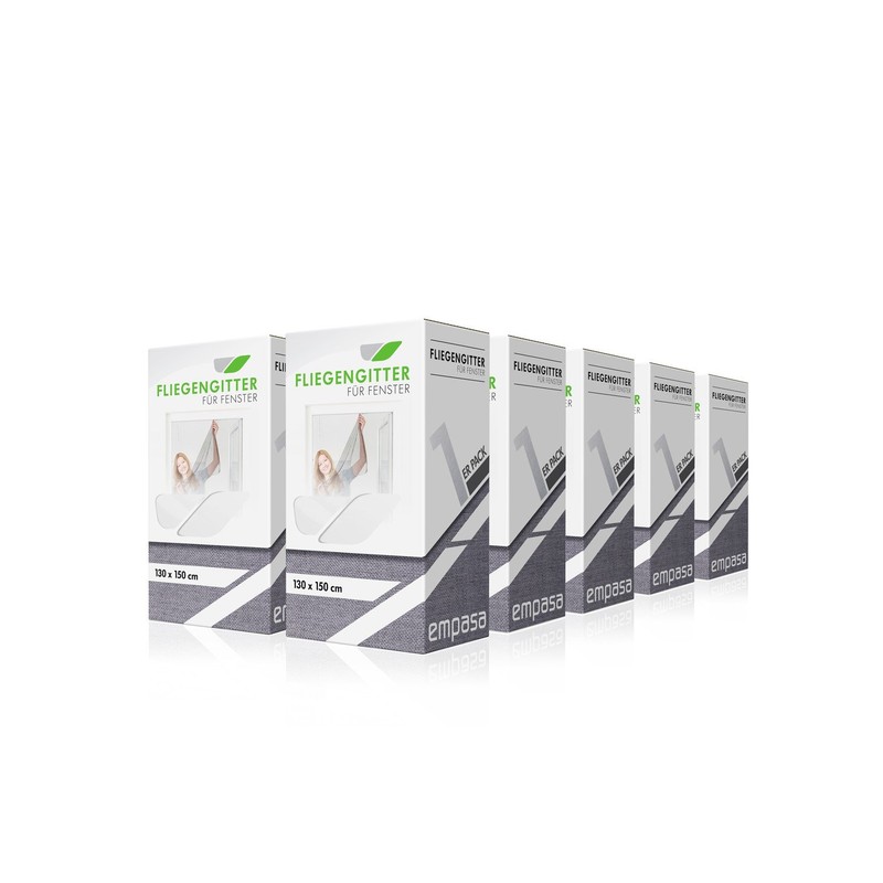 empasa Insektenschutz Polyester Fliegengitter Gaze mit Klettband 10er Set weiß
