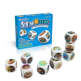 Happy Story 9 Colorful Cubes Bundle Dices - A Happy Travels Telling Cubes and Oral Language Dice 54 Images Unlimited Stories Combination Iconic Storytelling Game Imaginative Play for Kids