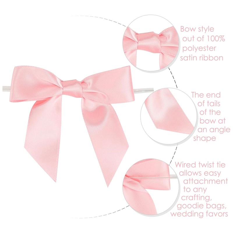 KEPYATI 50 pink bows, mini bows, bow decorations, bows, cute