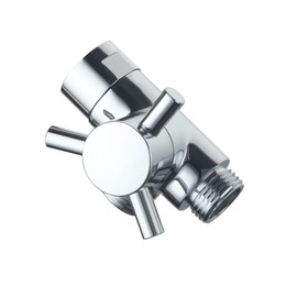 BANGPU 3 Way Shower Arm Diverter Valve for Hand Shower Head and Fix Spray Head G1/2 Bathroom Universal Shower System Replacement Part, Chrome