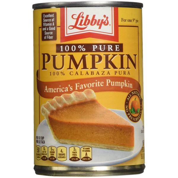 Libby's, 100% Pure Pumpkin, 15 Ounce (Pack of 6)