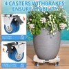 VANCASTLE Plant Caddy with Lockable Wheels Heavy Duty 450lbs Capacity,