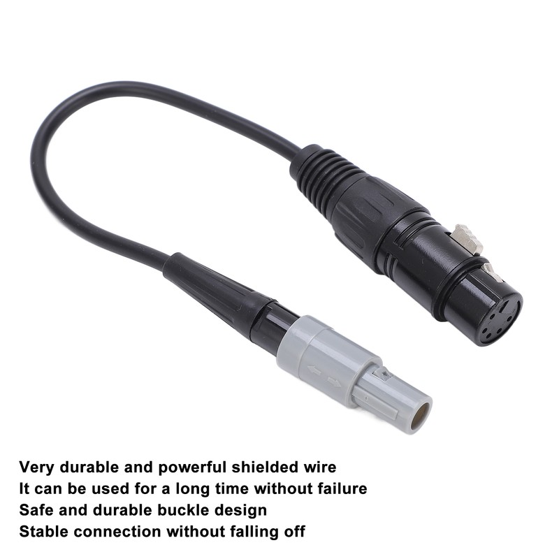 Aviation Headset Adapter 6pin LEMO to 5pin XLR High Density