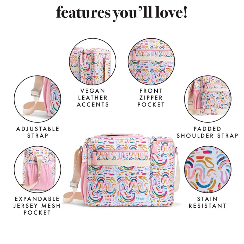 Fit & Fresh Brooks Dual Compartment Cooler, Large, Rainbow