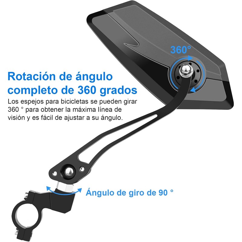 Diyife Espejo de Bicicleta, 2 Unidades de Espejo HD Grande