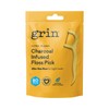 Grin Ultra Clean Charcoal Infused Floss Picks, 80 Picks