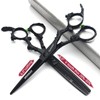 6 inch hair stylist barber scissors black plate dragon 440C