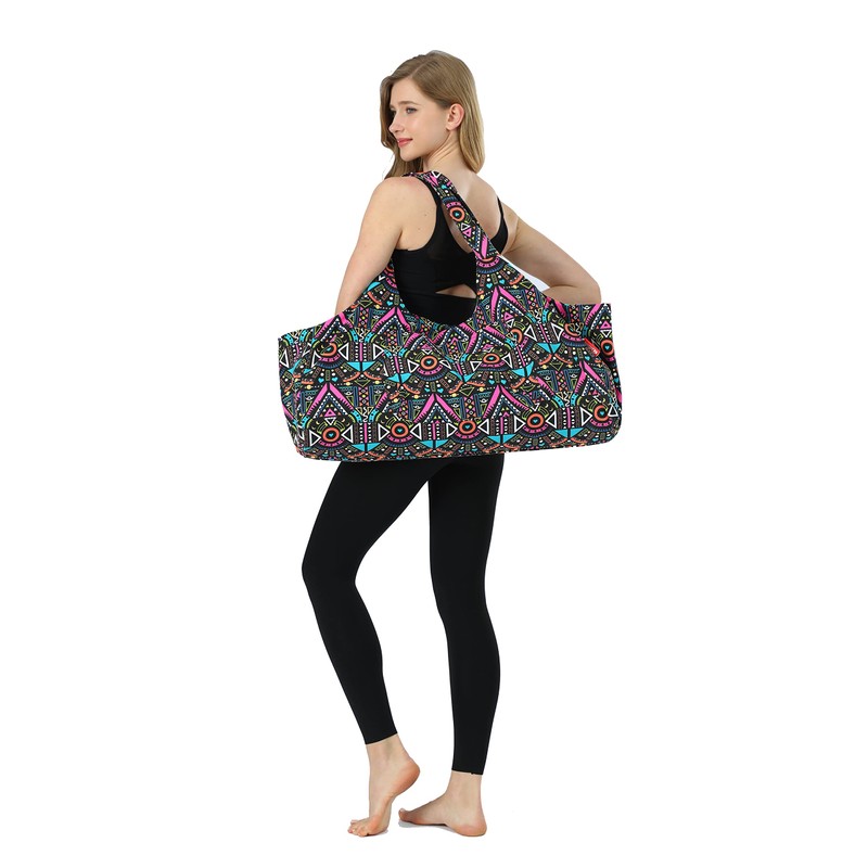 Aozora Yoga Mat Bag Large Yoga Mat Tote Sling Carrier