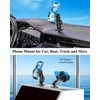 BRCOVAN BRCOVAN Anti-Theft Phone Mount Holder with Vibration Dampener [1s Lock & Release] [Camera Friendly] with Aluminum Medium Arm & Square Base, for Car Boat Truck Motorcycle ATV UTV, Fit 5.4-7.2' Phones