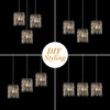 NISIDUN Modern K9 Crystal Pendant Lights Kitchen Island, Chrome Chandeliers