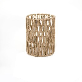 Simulated Rattan Lamp Shade Small Boho Shades Replacement Cylinder Woven Lamp Shades for Floor Lamps, Pendant Light, Chandelier