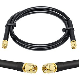 SMA Male to SMA Male Coaxial Cable 50 ohm KMR240 Coax Cable Ultra Low Loss Antenna Extension Cable with SMA Connector for 3G/4G/5G/LTE Network Equipment, GPS, RF Radio to Antenna