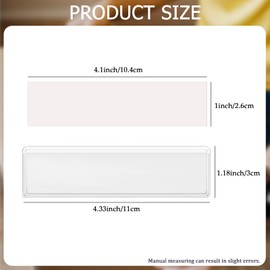 ZUFECY 52-Pack Self Adhesive Shelf Tag, Plastic Storage Label Holder Drawers File with Top Open, Self Adhesive Label Holders for Bookshelf Mailbox