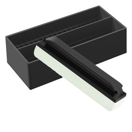 quskay Beard Cleaning and Holder Set Cleaning Tool, 1 Original sized Beard Cleaning and 1 Beard Cleaning Holder, Use Beard Trimmings for Men Bathroom Sink and Countertops Cleaning (A)