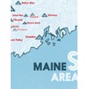 Maine Ski Resorts Map 18x24 Poster (White & Light Blue)