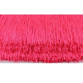Heartwish268 Fringe Trim Lace Polyerter Fibre Tassel 12inch（″） Wide 10 Yards Long for Clothes Accessories and Latin Wedding Dress and DIY Lamp Shade Decoration Black Fluorescent Peach