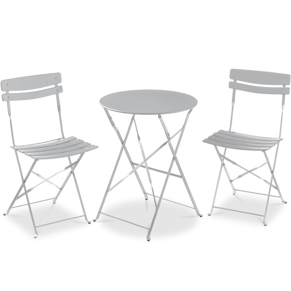 Best Choice Products 3-Piece Bistro Set, Space Saving Folding Design,