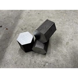 1-5/8" hex bar, 2" long, 303 Stainless Steel