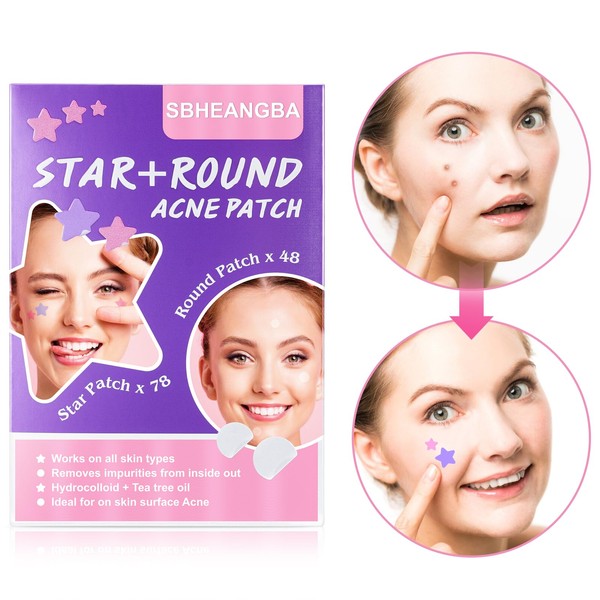 SBHEANGBA Pimple Patches for Face (126 Count), Acne Patches for