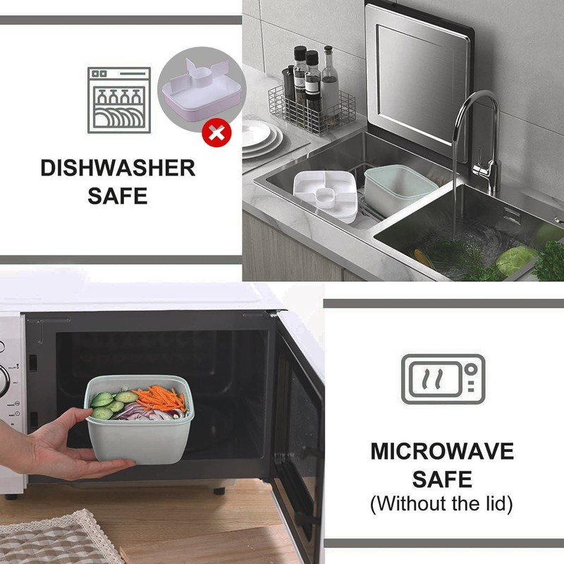 MUJUZE Salad Containers for Lunch, 52oz Lunch Box with Salad