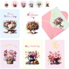 ceiba tree Mothers Day Cards with Envelopes 24pcs Happy Mother's