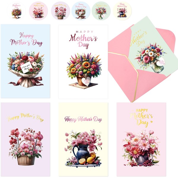ceiba tree Mothers Day Cards with Envelopes 24pcs Happy Mother's