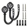 Ulifestar 2 Pack Curtain Holdbacks,U Shaped Wall Mounted Curtain Tieback