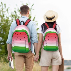 GVGOAGL Stylish Backpack For Girls Boys Women Lightweight Canvas Bookbag Casual Daypack For Travel Work Hiking, Funny Watermelon Cute Fruit, Small, Daypack Backpacks