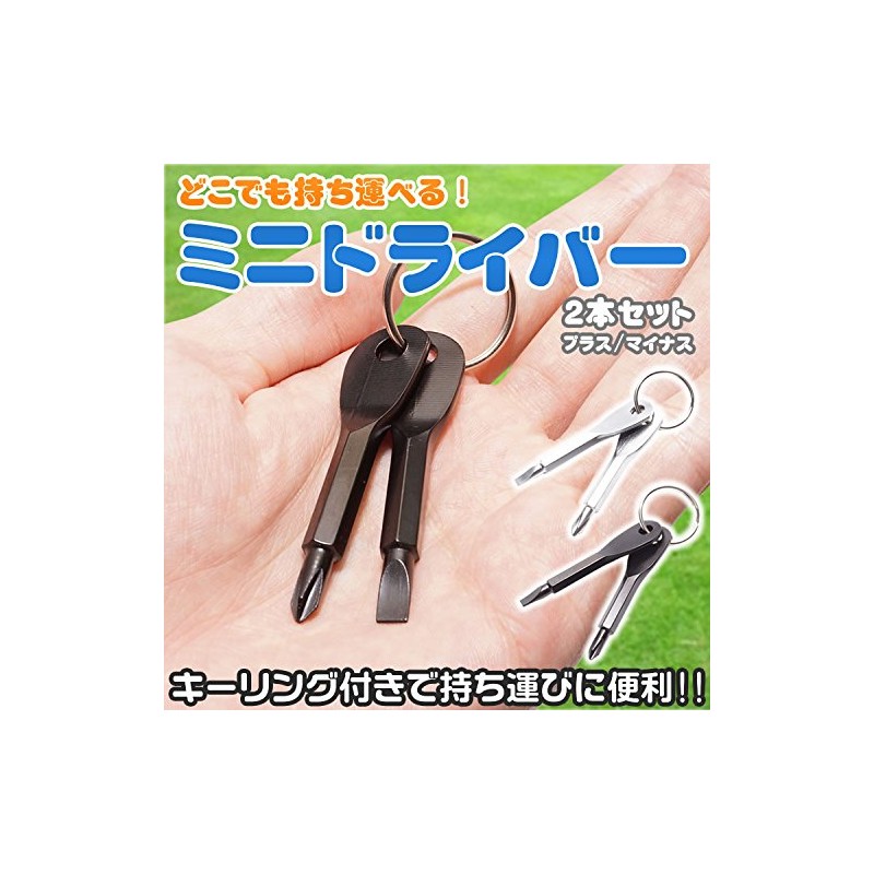 PR-MINIDORA Mini Screwdriver with Key Ring, Set of 2, Phillips