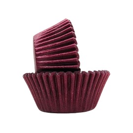 Regency Wraps Greaseproof Professional Grade Baking Cups, Pack of 40, Standard Liners, Burgundy Solid, for Cupcakes, Muffins, Candy, Non Stick