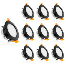 YGS-Tech 2 Inch LED Recessed Lighting, Dimmable Downlight 3W(35W Halogen Equivalent), CRI80, 2700K Ultra Warm White Ceiling Light with LED Driver(10 Pack)