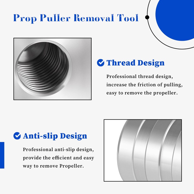 usvehj Prop Puller Tool for Inboard Boats, Compatible with 1"