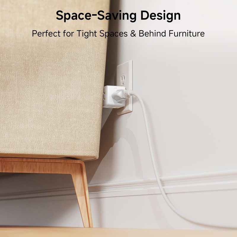 [UL Listed] Cable Matters 3-Pack 3 Outlet Wall Adapter (Grounded