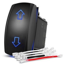 Nilight Arrows Motor Polarity Reverse Momentary Rocker Switch DPDT 20A 12V 24V 7PIN (ON) Off(ON) Toggle Wire Up Down Carling for Car Boat Truck Linear Actuator Trailer