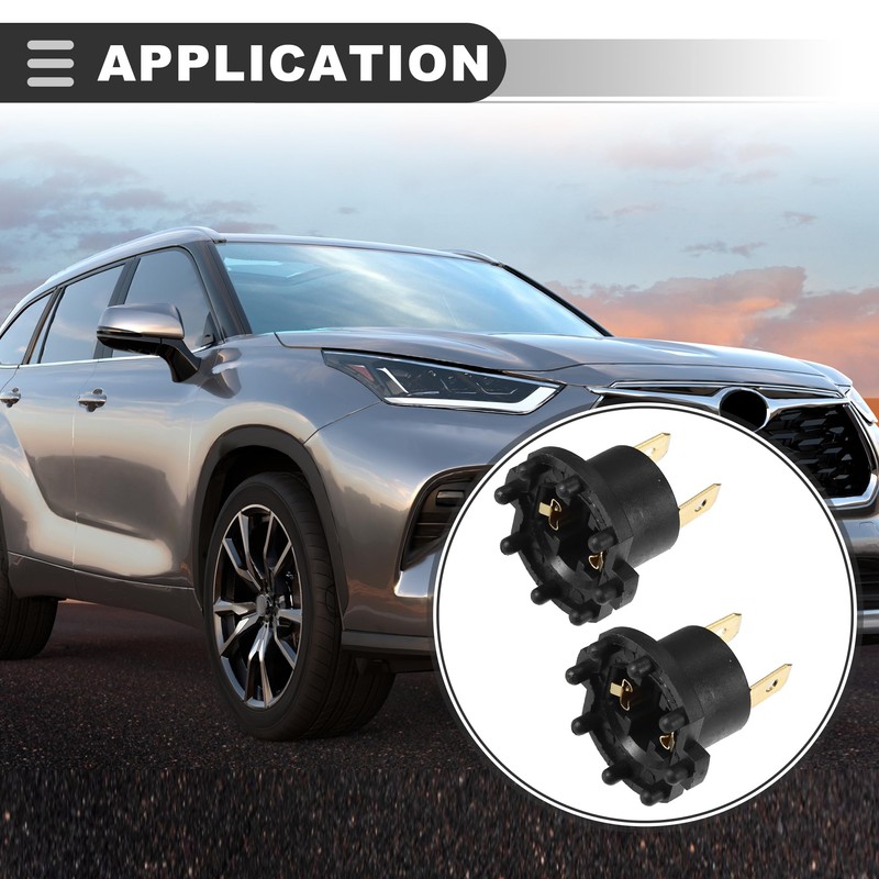 Motoforti Headlight Headlamp Bulb Socket Adapter, for Mazda 3 2004-2009,