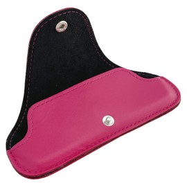 SAKAE F-19 TR109 Genuine Leather Glasses Case, Eyeglass Case, Can Store Various Sizes of Glasses, Magenta
