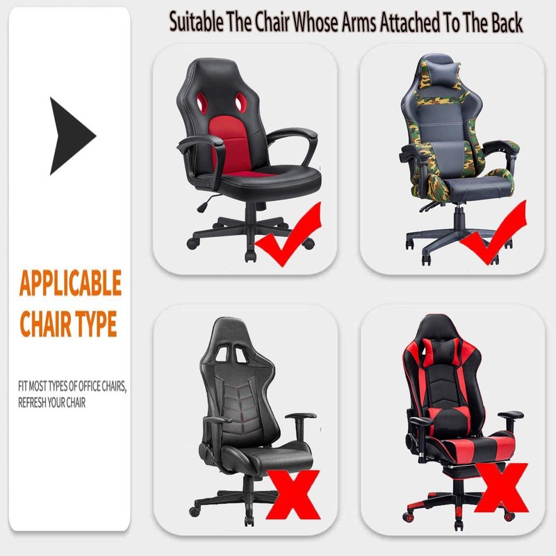 Deisy Dee NO Chair .ONLY Gaming Chair Covers,Gaming Slipcovers Stretchy