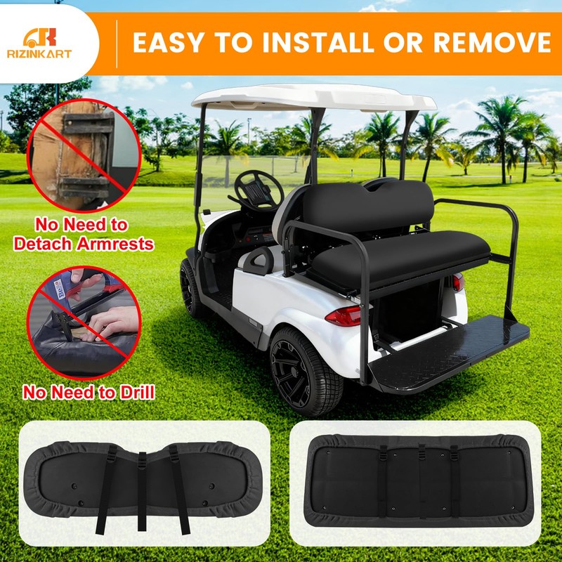 RIZINKART Universal Golf Cart Rear Seat Covers Fit for Club