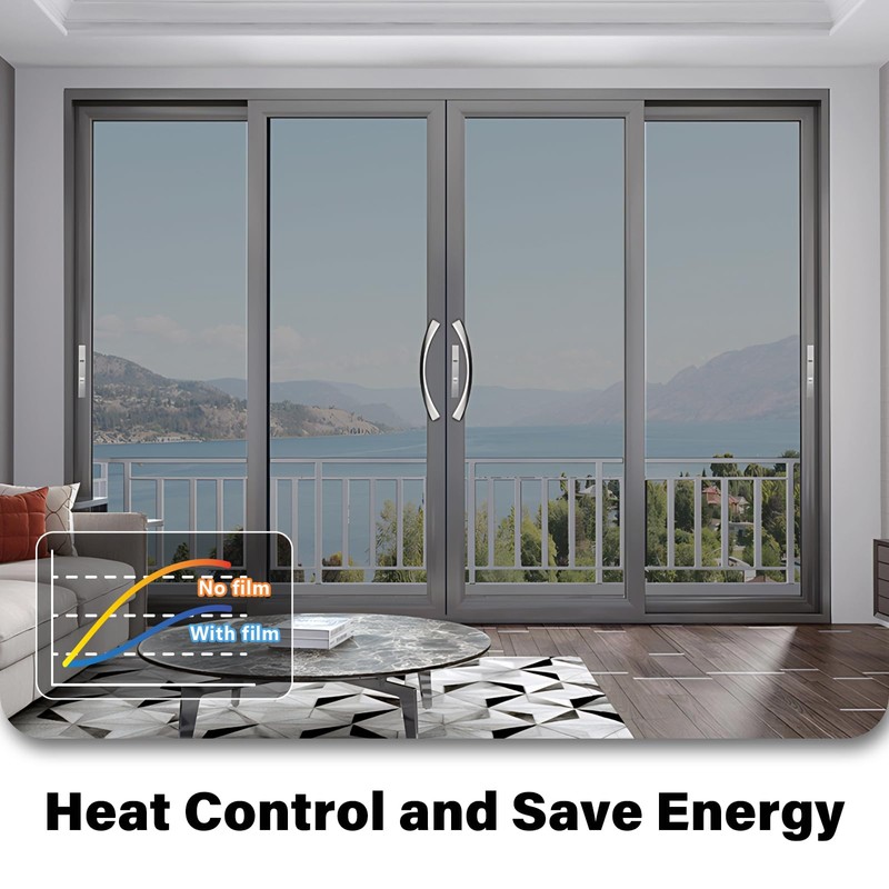 Finnez One Way Privacy Window Film Reflective Mirror Home Window
