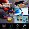 Rayyl Tattoo Ink Cup Holder with 100 Ink Caps, Skull