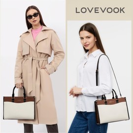 LOVEVOOK Purses for Women Purses and Handbags Tote Bag for Women Trendy Top Handle Satchel Crossbody Bags with Matching Clutch