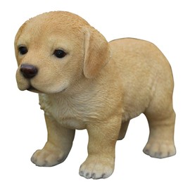 Hi-Line Gift Standing Yellow Labrador Puppy Statue