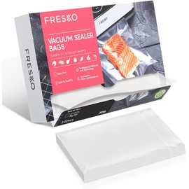 FRESKO Vacuum Sealer Bags 15x25cm/100pcs, Textured Vacuum Food Sealer Bag Thick Embossed Bags, Designed for Sous Vide Cooking and Food Storage | BPA Free | Withstands Freezing, Boiling and Microwaving