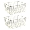 Freezer Basket Rust Proof Large Capacity Iron Storage Bin for