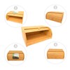 RoyalHouse Natural Bamboo Roll Top Bread Box Kitchen for Countertop