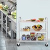 GAOMON 3 Tier Stainless Steel Utility Cart, Heavy Duty Trolley