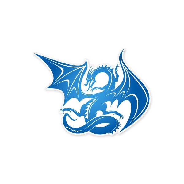 AK Wall Art Blue Dragon Fantasy Styling Vinyl Sticker -