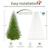 Warm White Christmas Tree Lights with Ring Outdoor Indoor,16 Lines