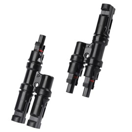 Taefuwr 1 Pair Solar Branch Connectors Y Connector, for Parallel Connection Between Solar Panels FMM+MFF, Solar Branch 2-1 MC4 Connectors