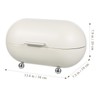 Angoily White Metal Bread Box with Lid Kitchen Bread Countertop